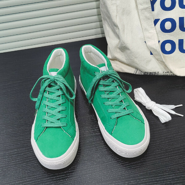 Retro breathable canvas shoes casual skateboard shoes (high top)