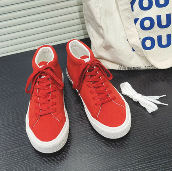 Retro breathable canvas shoes casual skateboard shoes (high top)