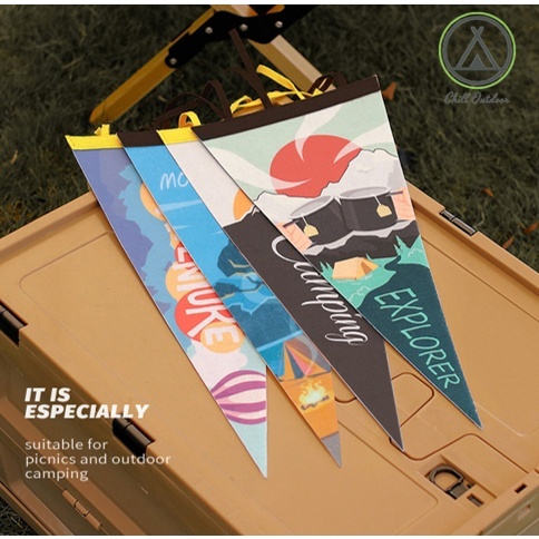 露營三角彩旗－多種花色