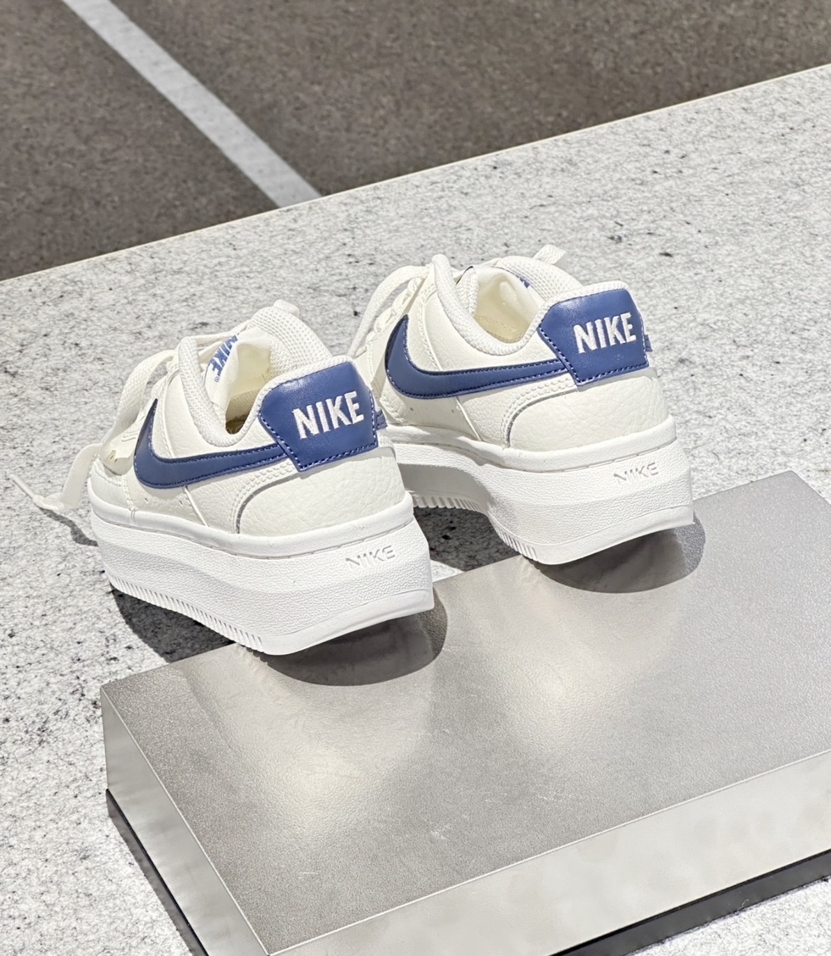 Nike Court Vision 1 Alta 米藍厚底