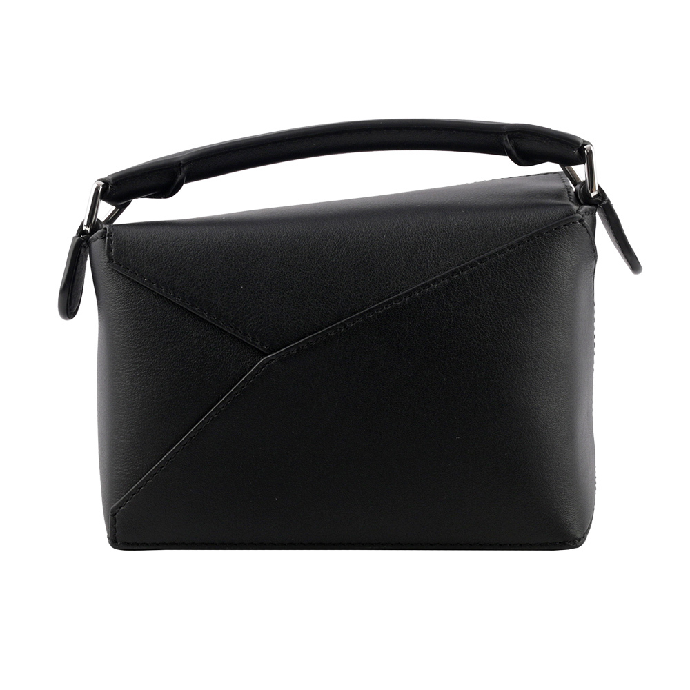【LOEWE】Puzzle 拼圖經典小牛皮手提/斜背兩用包(迷你)(黑色) A510P88X26 1100