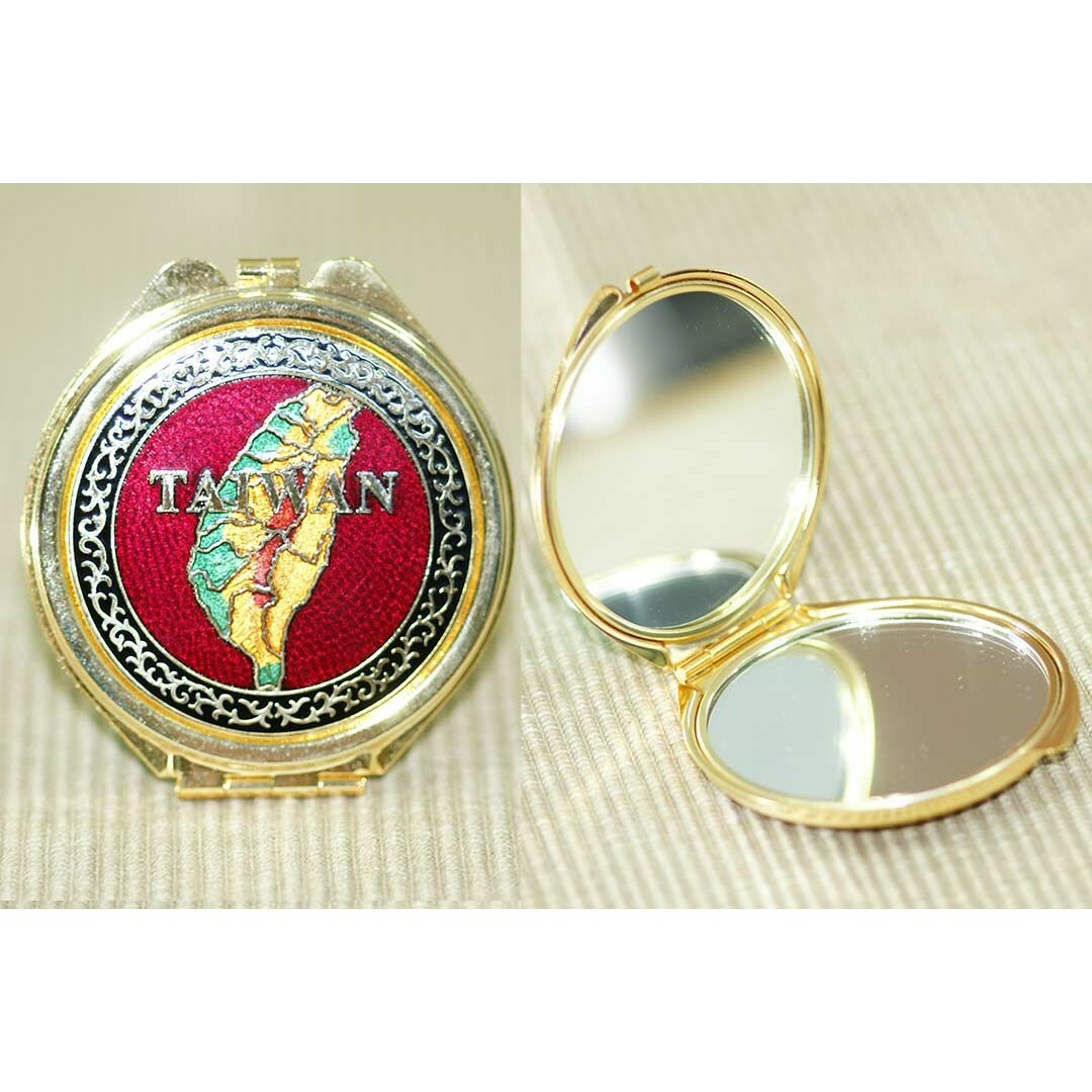 鹿港窯禮品館｜景泰藍雙面鏡‧台灣