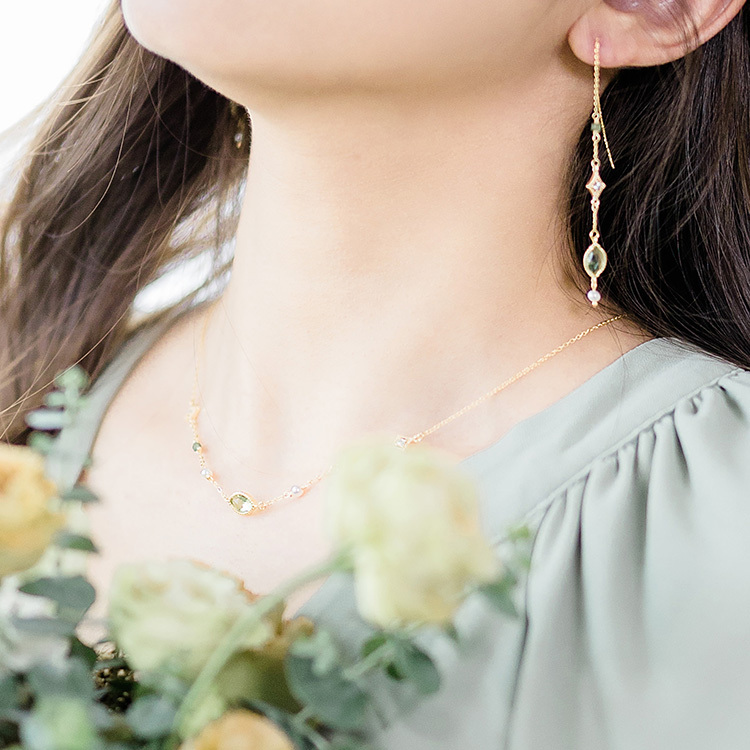 ♡彩寶鑲嵌｜公主的假日野餐 · Ariel – 橄欖石 – 項鍊