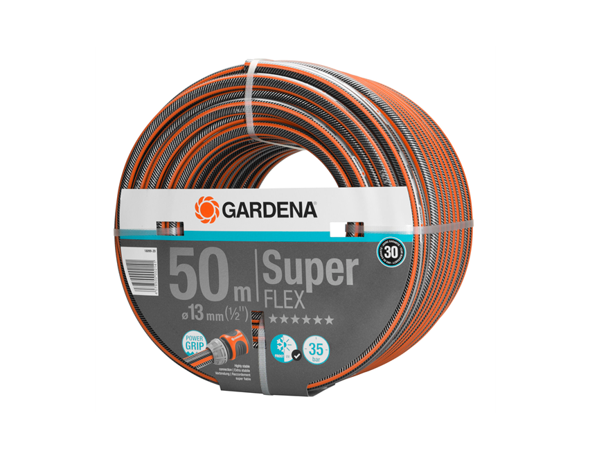 "GARDENA" 德國13mm(1/2")X50m Premium SuperFLEX 橙色花園喉-[18099]