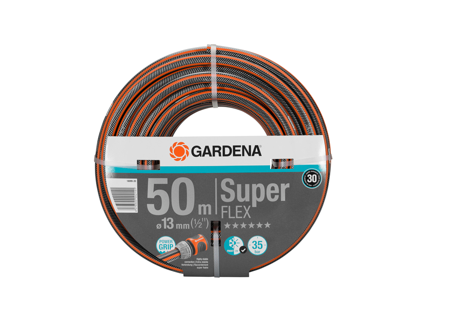 "GARDENA" 德國13mm(1/2")X50m Premium SuperFLEX 橙色花園喉-[18099]