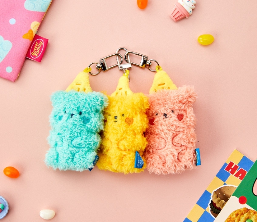 【Butter Family】糖漿小熊鑰匙圈 ( 三入組 )