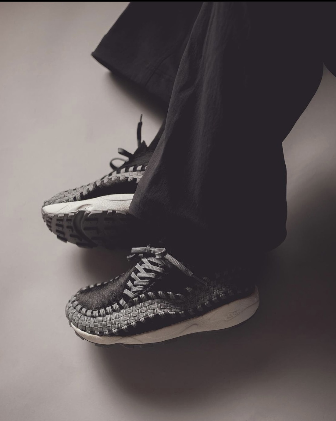 Nike Air Footscape Woven Black and Smoke Grey 編織鞋 馬毛 煙灰 黑灰