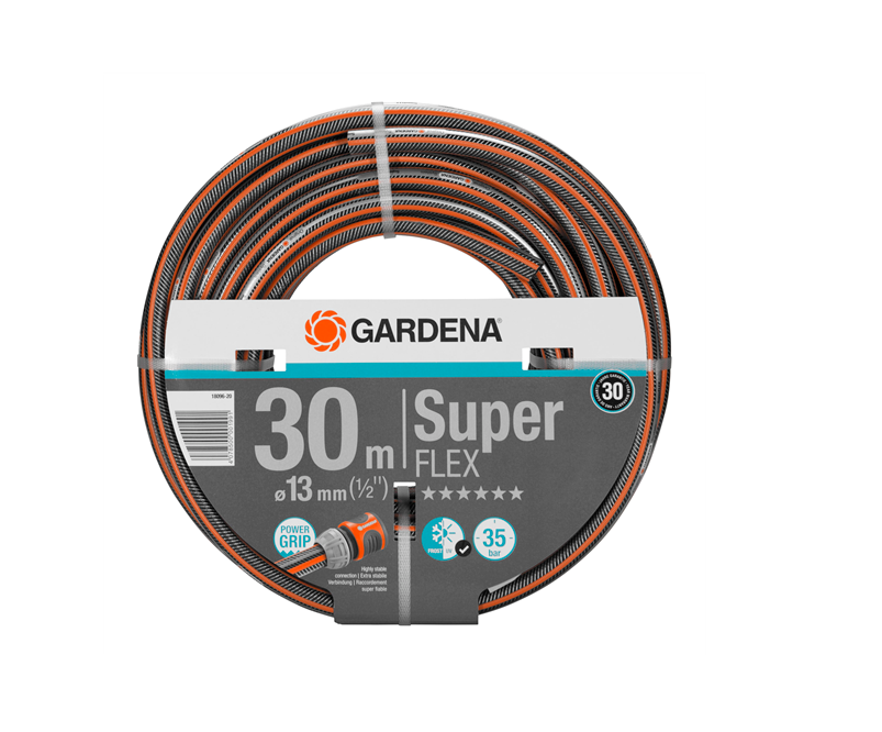 "GARDENA" 德國13mm(1/2")X30m Premium SuperFLEX 橙色花園喉-[18096]