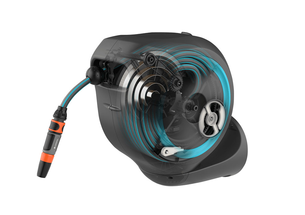 "GARDENA" 德國35m-4分挂墻式自動回捲喉架套裝 XL(1套/盒)-[18630]