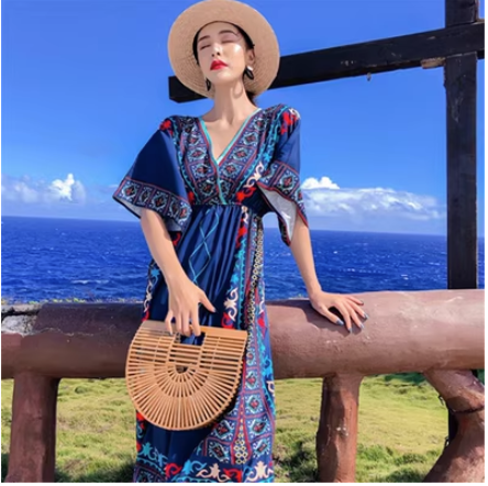 beach dress bohemian dress sea