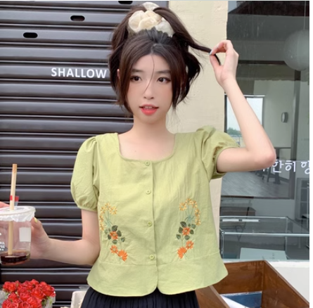 Heavy embroidery shirt