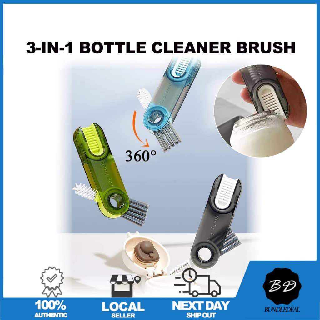3 in 1 UShaped Bottle Cap Cleaning Brush