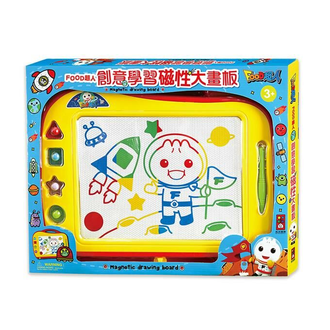 《 風車出版 》創意學習磁性大畫板-FOOD超人