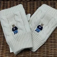 [S] WHO.A.U STEVE NO FINGER CABLE GLOVES,IVORY, WHAGD4T02A-00-IVORY (SWAU242)