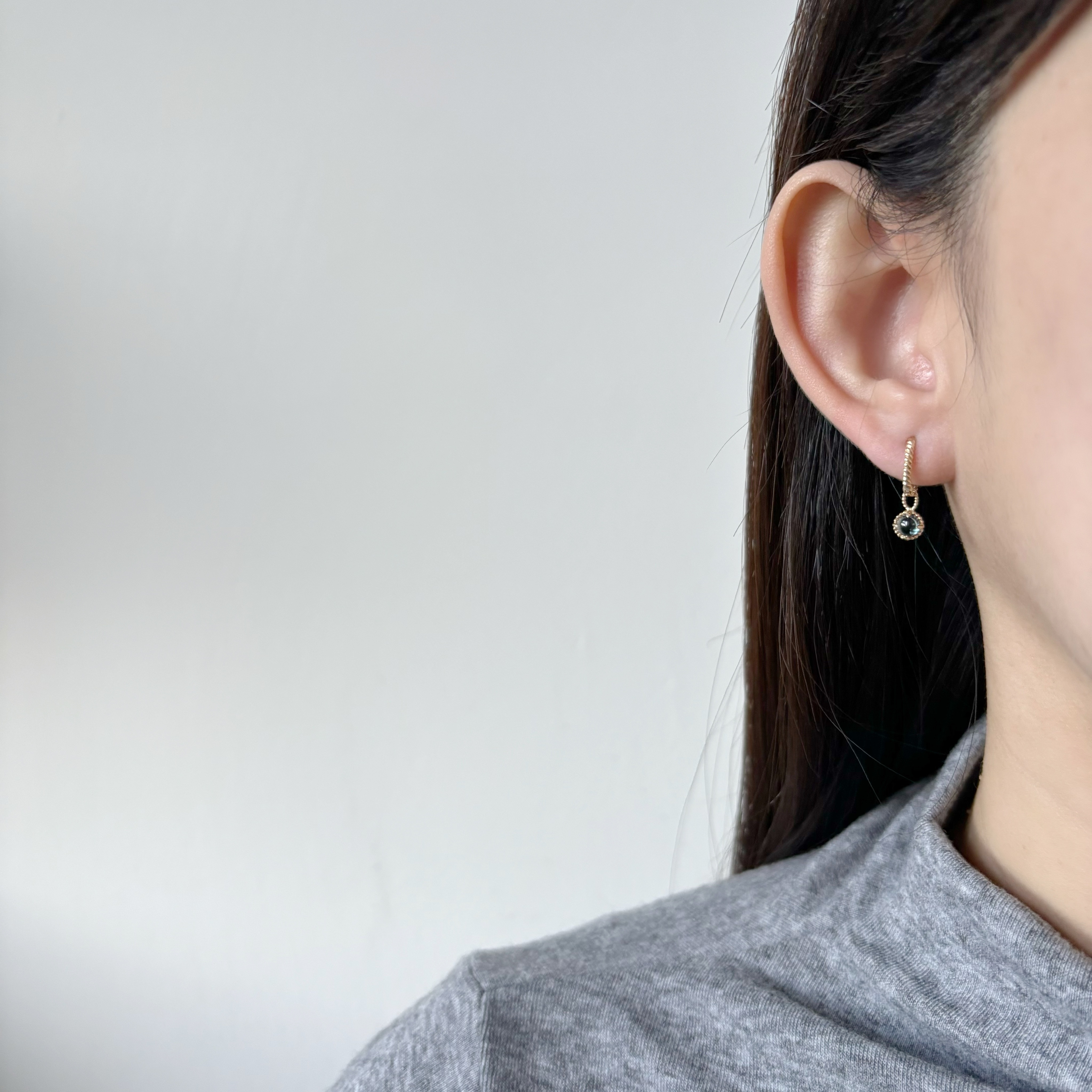 14k杯子蛋糕倫敦托帕石耳墜