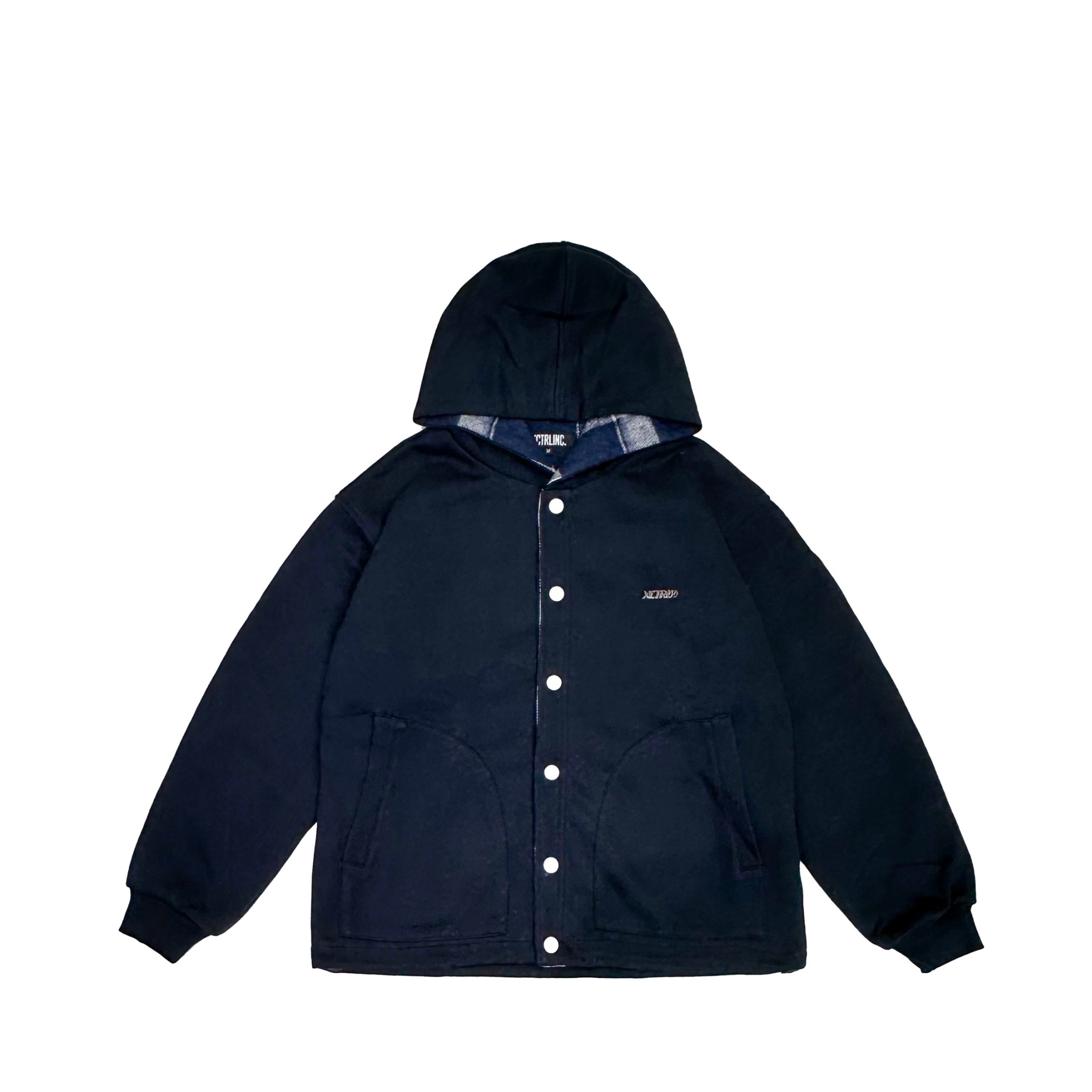 XCTRL 方標格紋休閒外套-藍