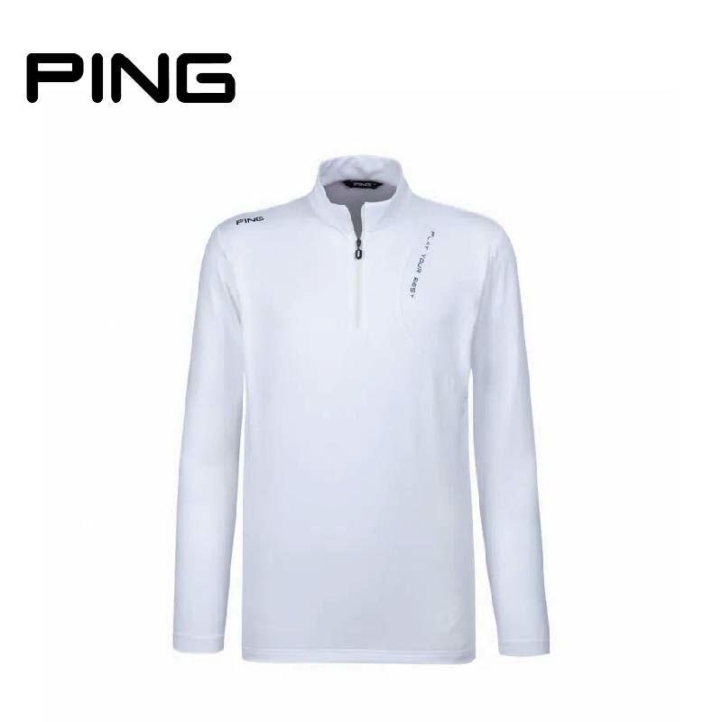 PING 美國 男 剪接立領薄長袖POLO衫(3色) 吸濕/排汗 12PI23292A