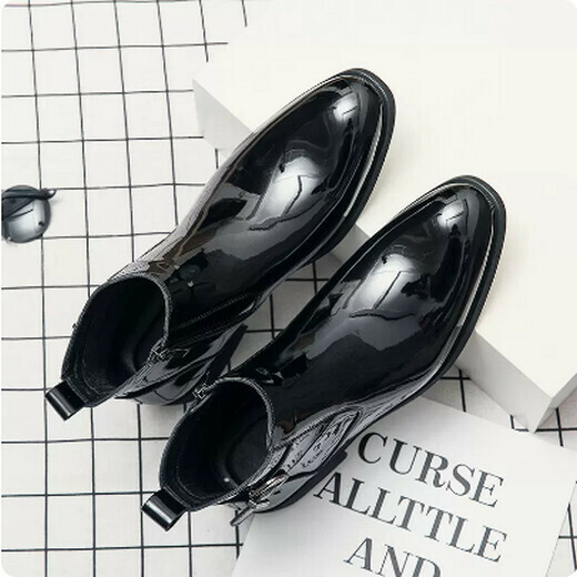 Inner high-top leather boots X2336
