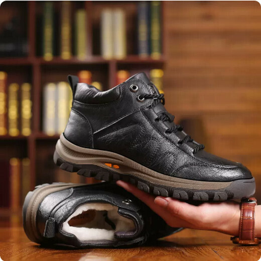 Mid-cut velvet casual shoes (86917)