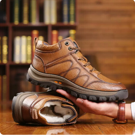 Mid-cut velvet casual shoes (86917)