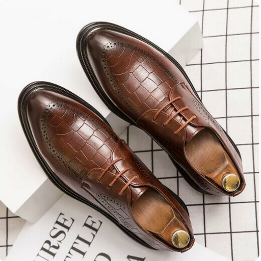 Business pointed leather shoes model A6683