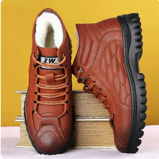 Warm fleece high-top shoes