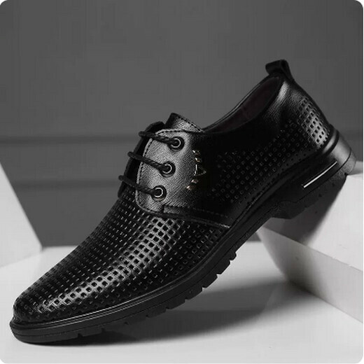 Hollow breathable leather shoes (197-8 mesh style)