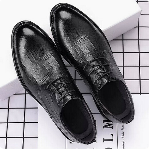 Heightening casual leather shoes 16531