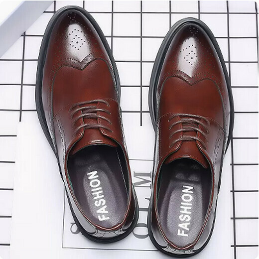 Increased height casual leather shoes (8890)
