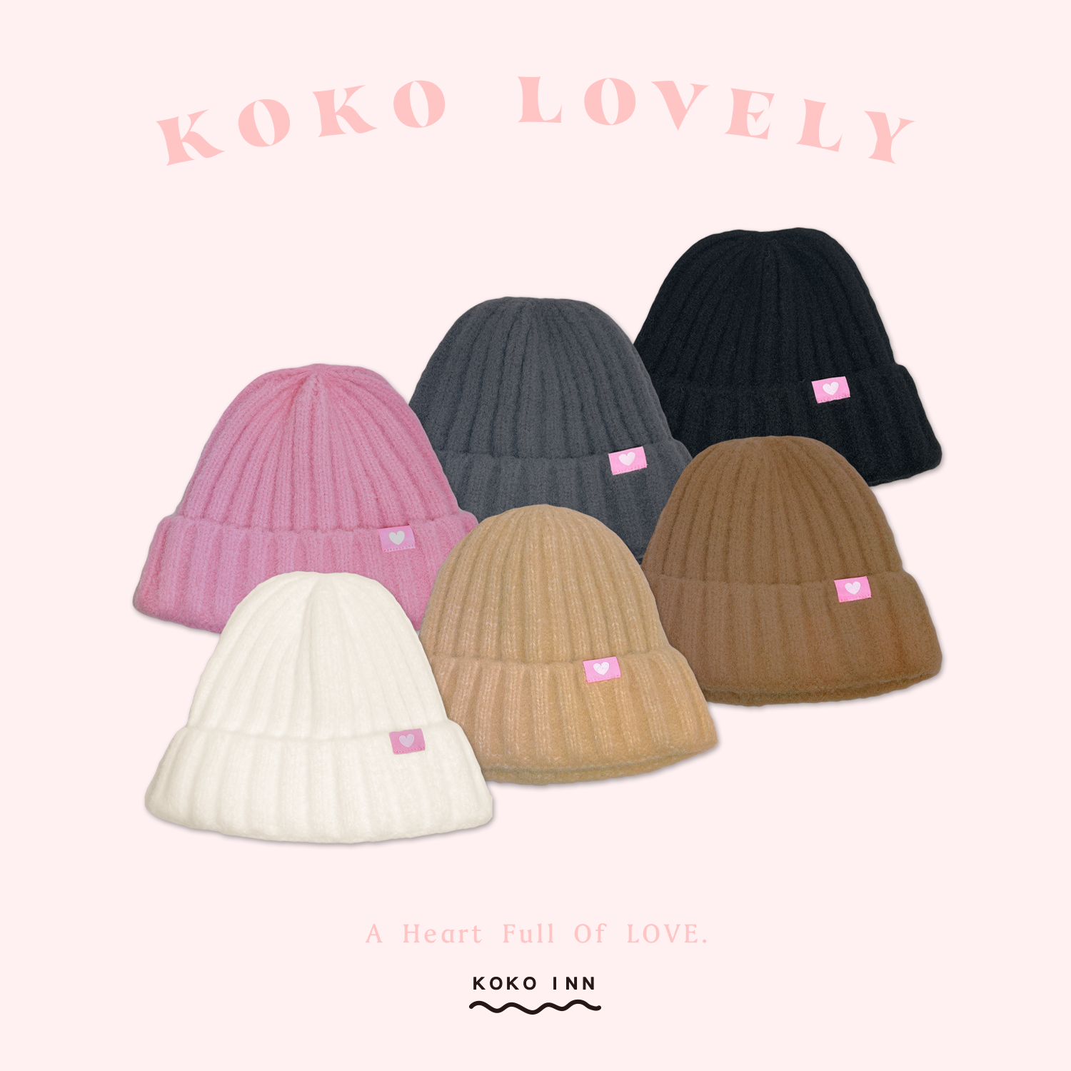 KOKO LOVELY 坑條針織毛帽