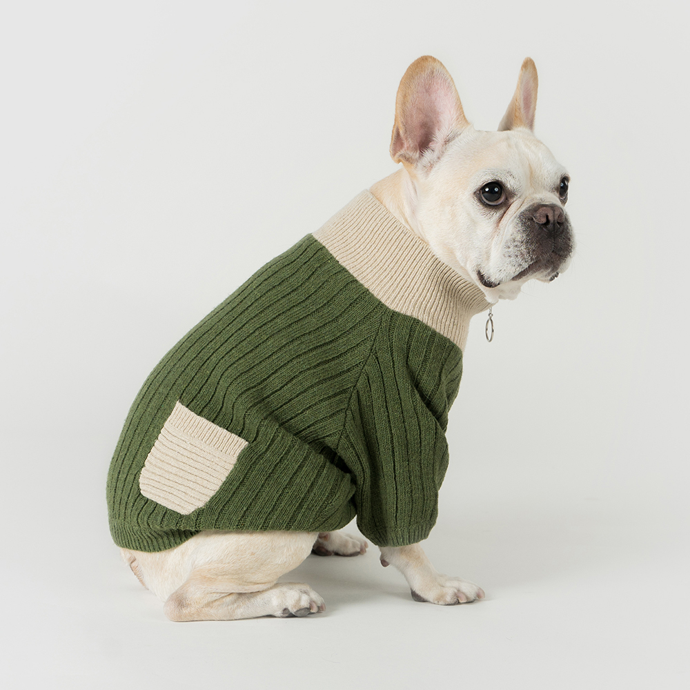 PETS WEAR | 半拉鏈針織衫