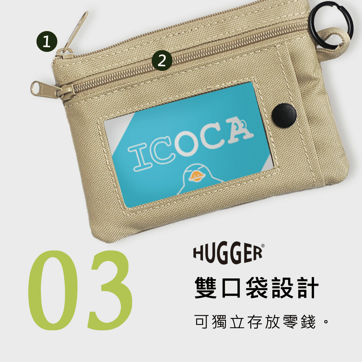 雙口袋可自行運用