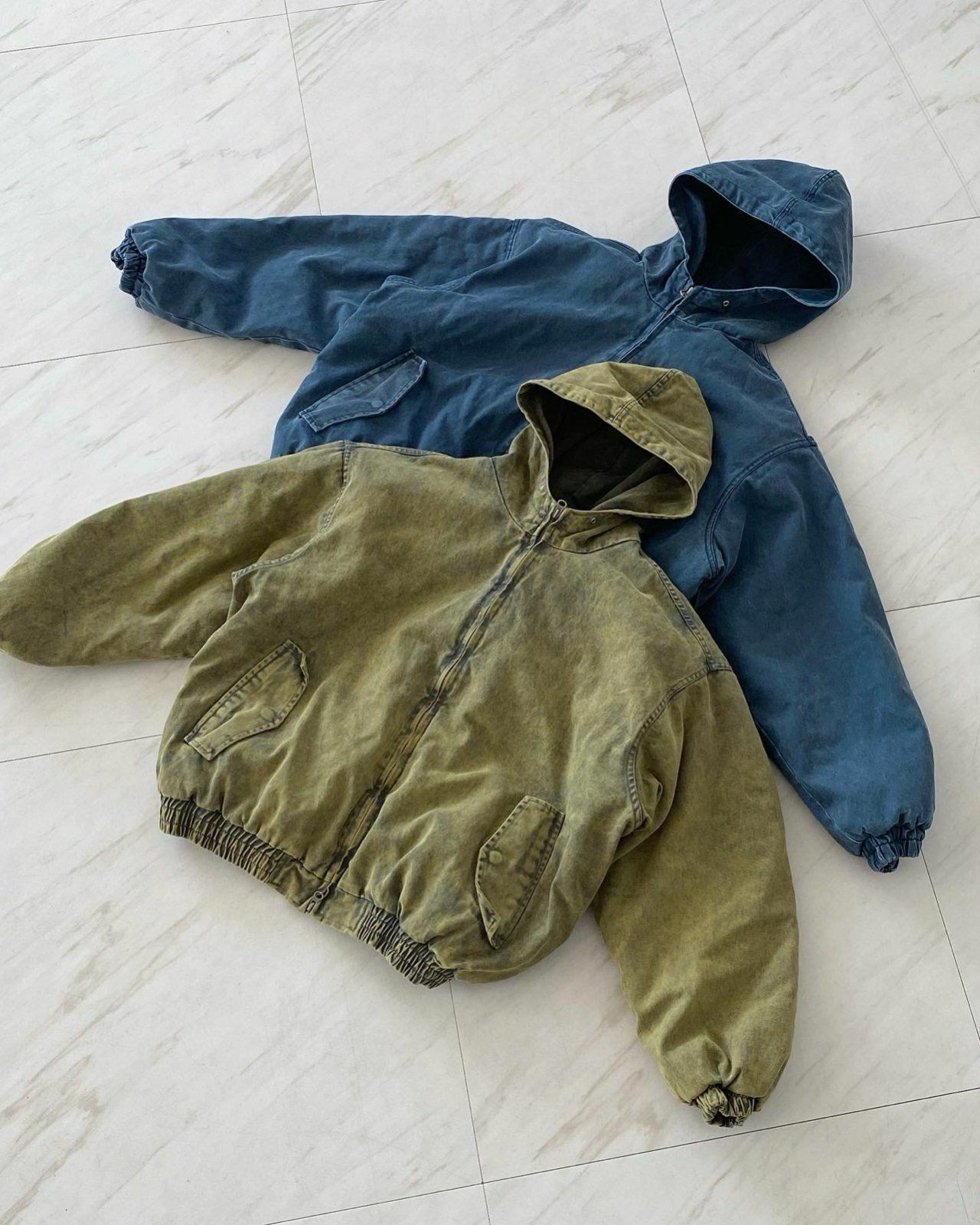 洗水淨色連帽拉鍊外套 aprotic-010JK