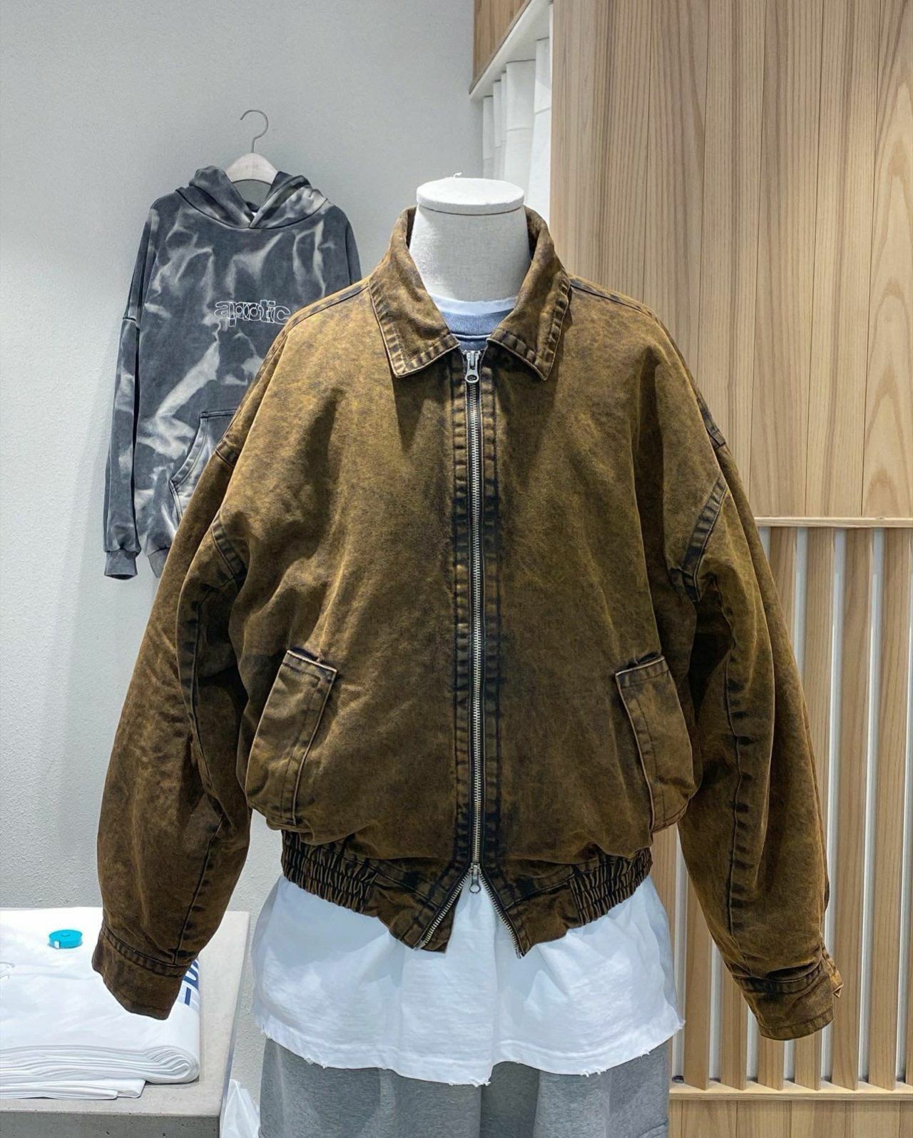 洗水反領拉鍊外套 aprotic-011JK