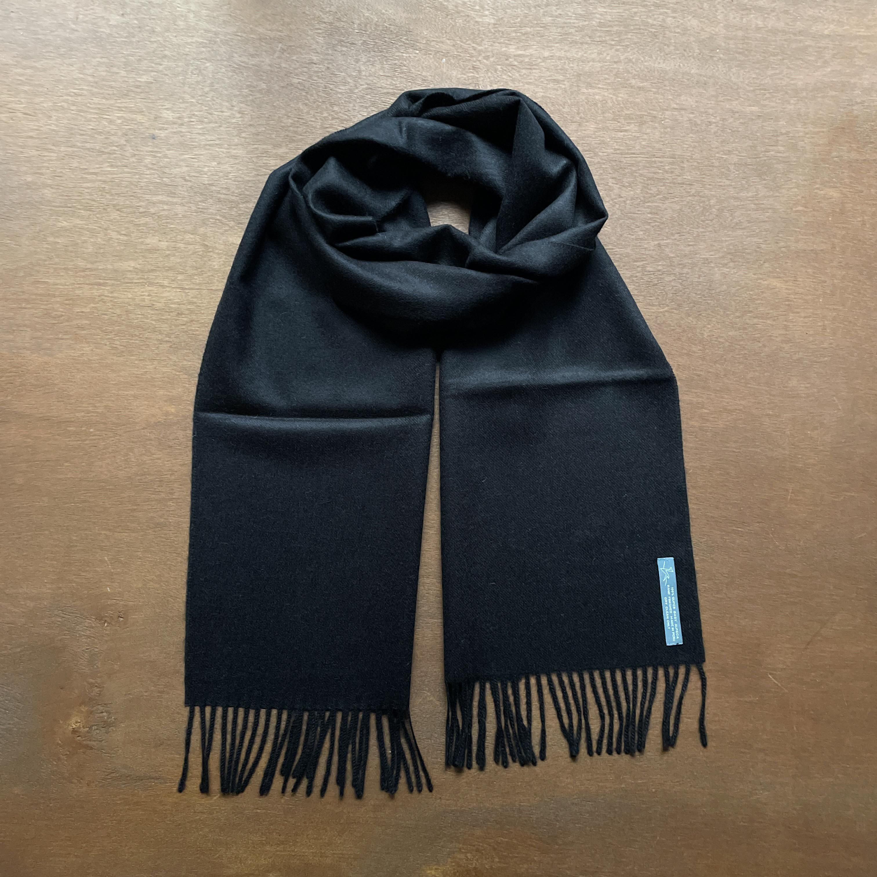 安地斯羊駝圍巾｜進階款－夜黑｜秘魯