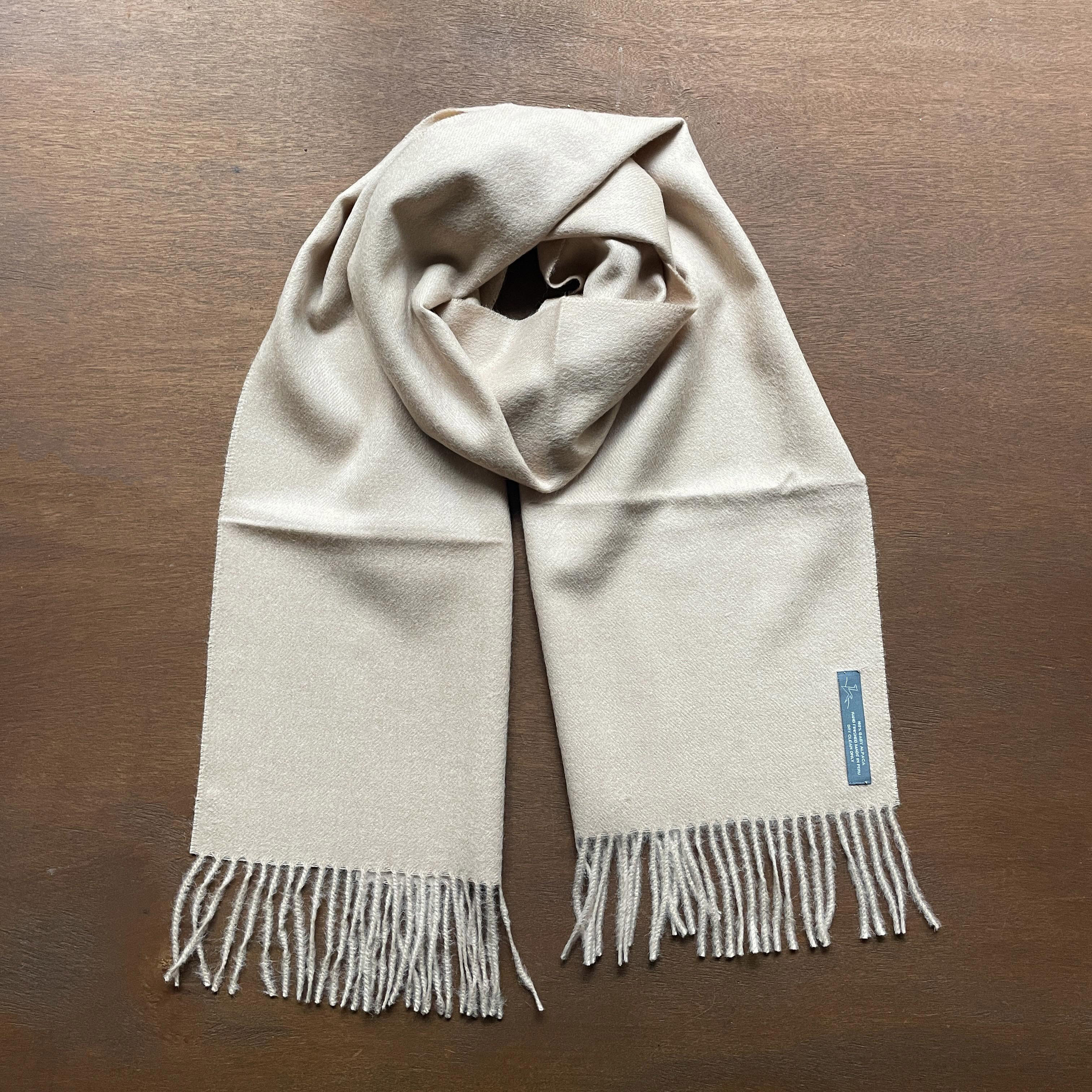 安地斯羊駝圍巾｜米白｜秘魯