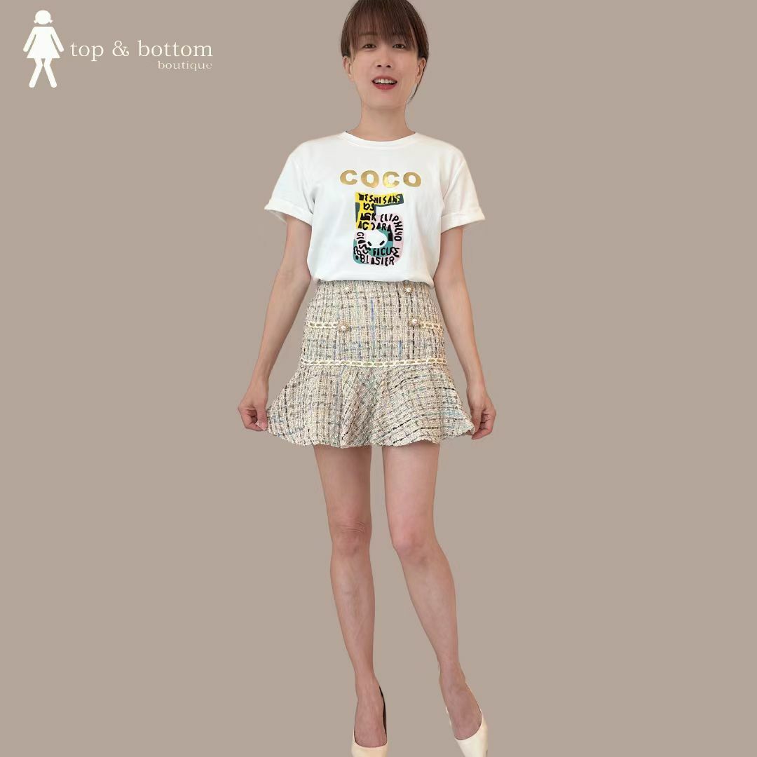 TWEED MERMAID SHORT SKIRT