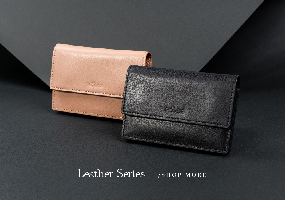 satana Leather 簡約名片卡夾 裸茶色 SLG0670-422 看更多商品