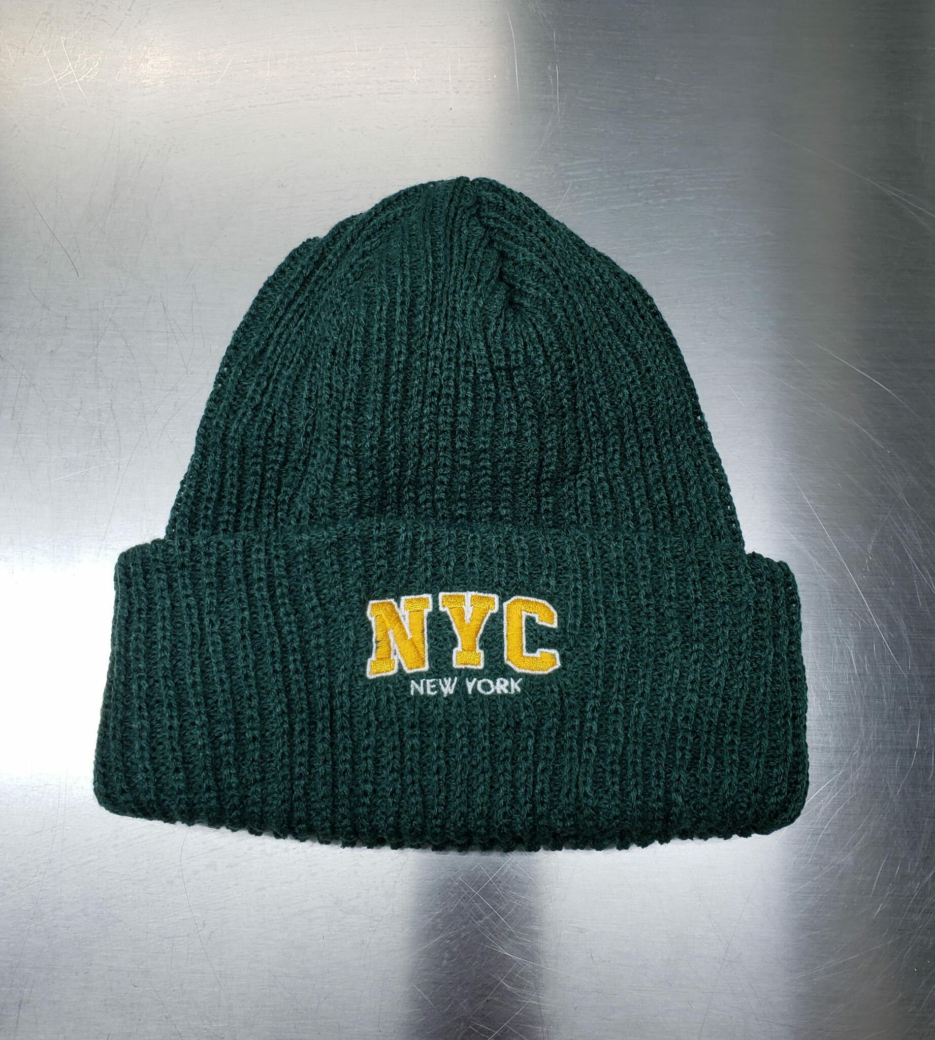 英文字針織冷帽 H666