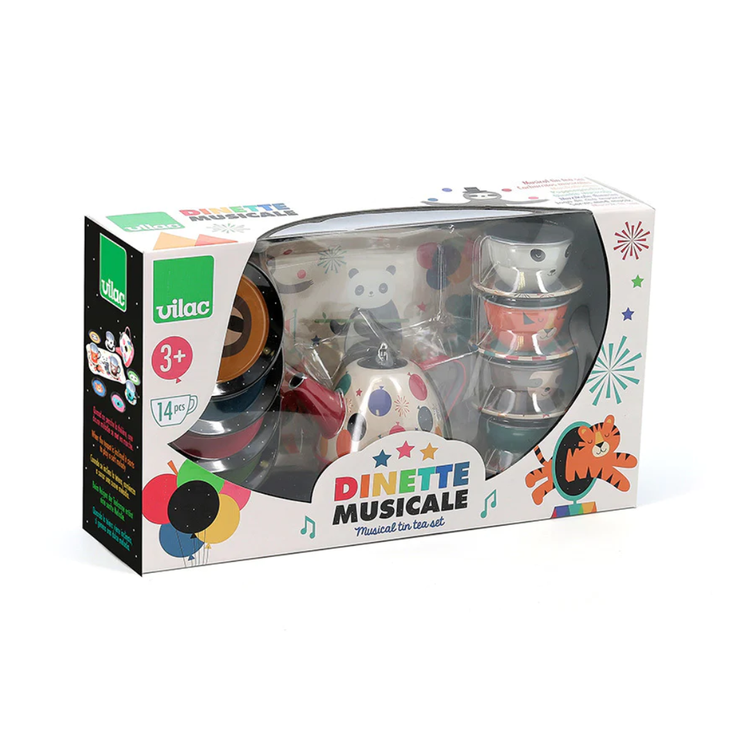 Vilac A Westface Rainbow Musical Tin Tea Set