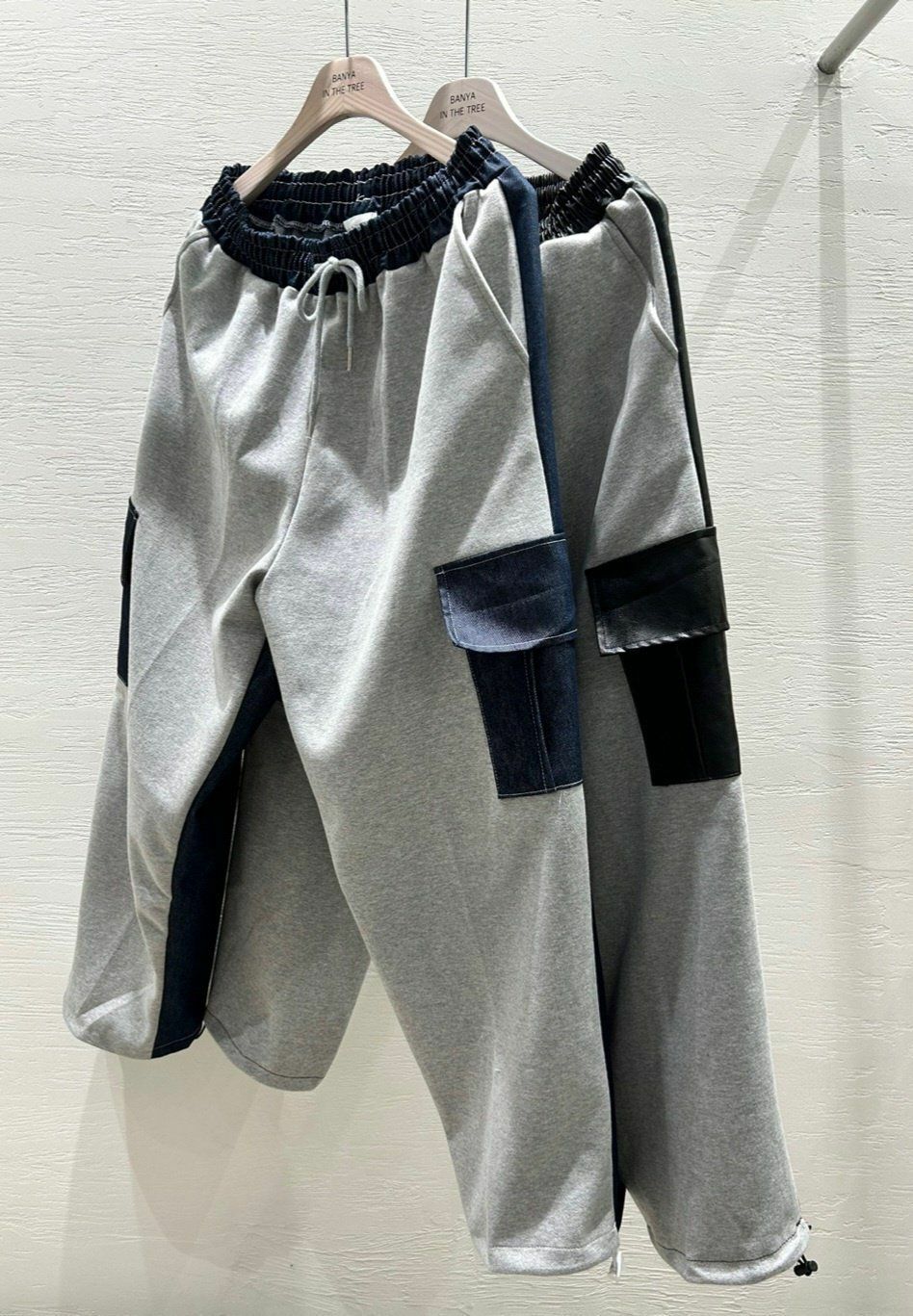 拼色可束腳工裝運動褲 BANYA-004P