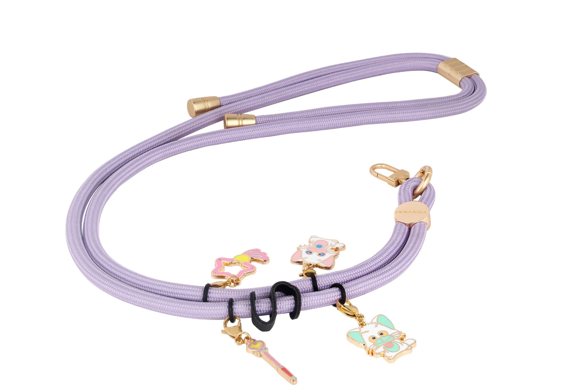 小忌廉吊飾電話背帶（紫色）