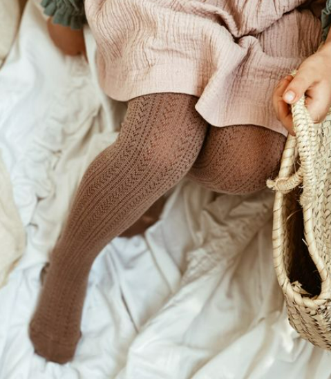 Collégien-Angélique Tights鏤空針織羊毛褲襪(Doux Agneaux)