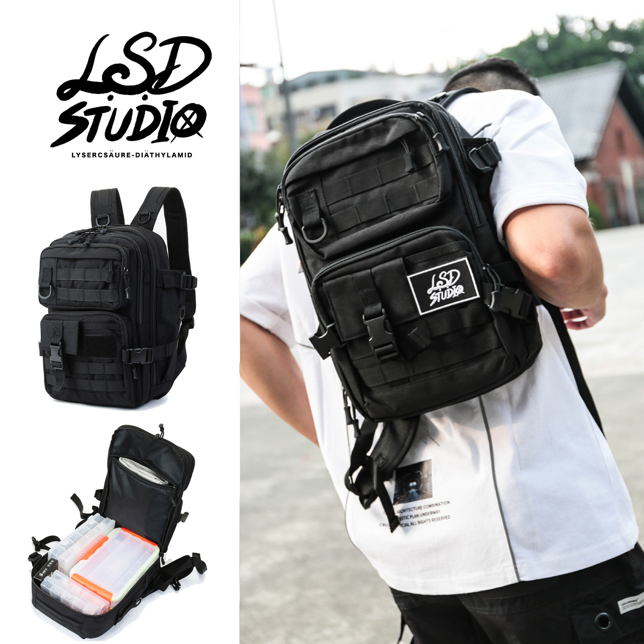 【BGYDH1】坦克系列-雙肩口袋設計戰術背包