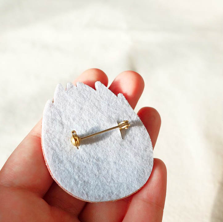 火焰貓 不良貓刺繡別針 ｜皮康