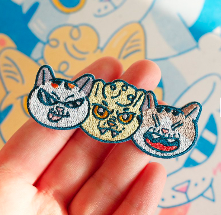 暴走小隊 不良貓刺繡別針 ｜皮康