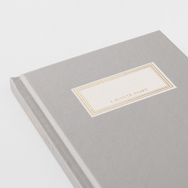 灰色 3分鐘日記 自由日記本｜日本MIDORI