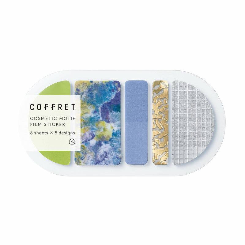 戚風黃 40枚圓型 COFFRET 調色盤薄膜燙金貼紙｜KING JIM