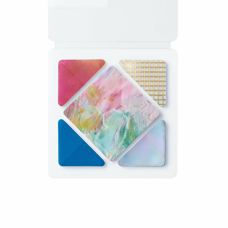 漂浮粉 40枚方塊 COFFRET 調色盤薄膜燙金貼紙｜KING JIM