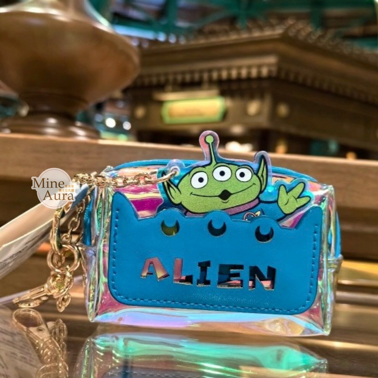 (限時特價) 三眼怪 Alien 造型 雷射 零錢包 鑰匙圈 吊飾 玩具總動員 Toy Story -上海迪士尼樂園